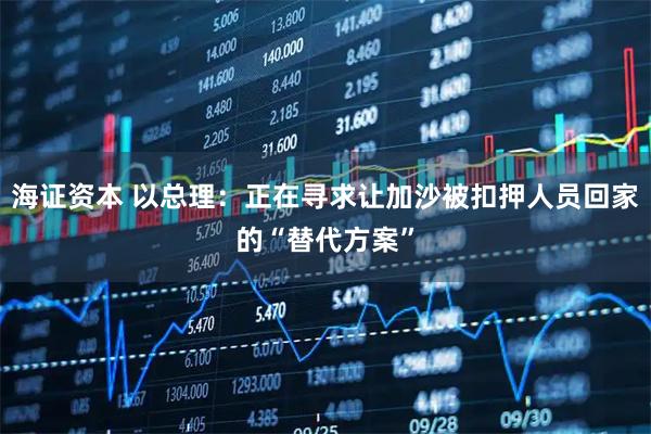 海证资本 以总理：正在寻求让加沙被扣押人员回家的“替代方案”